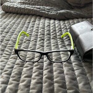 Lacoste black and yellow transition glasses